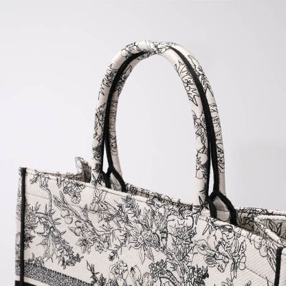 DO1286 Book Tote tote bag grey Embroidery LOGO
