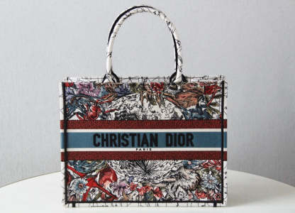 DO1286 Book bag Tote Embroidery red printing 36.5cm 41.5cm Handbag