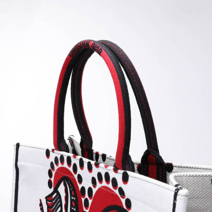 DO1286 Book Tote big size 36.5cm 41.5cm Oblique Embroidery white red