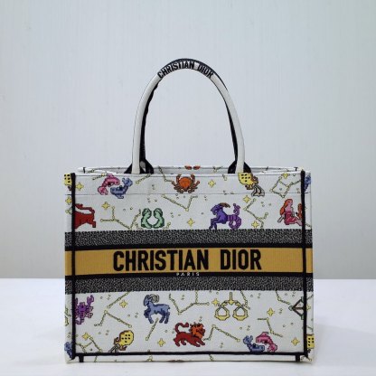 DO1286 Book Tote big size MINI 36.5CM 41.5CM white yellow