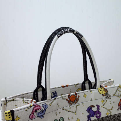 DO1286 Book Tote big size MINI 36.5CM 41.5CM white yellow