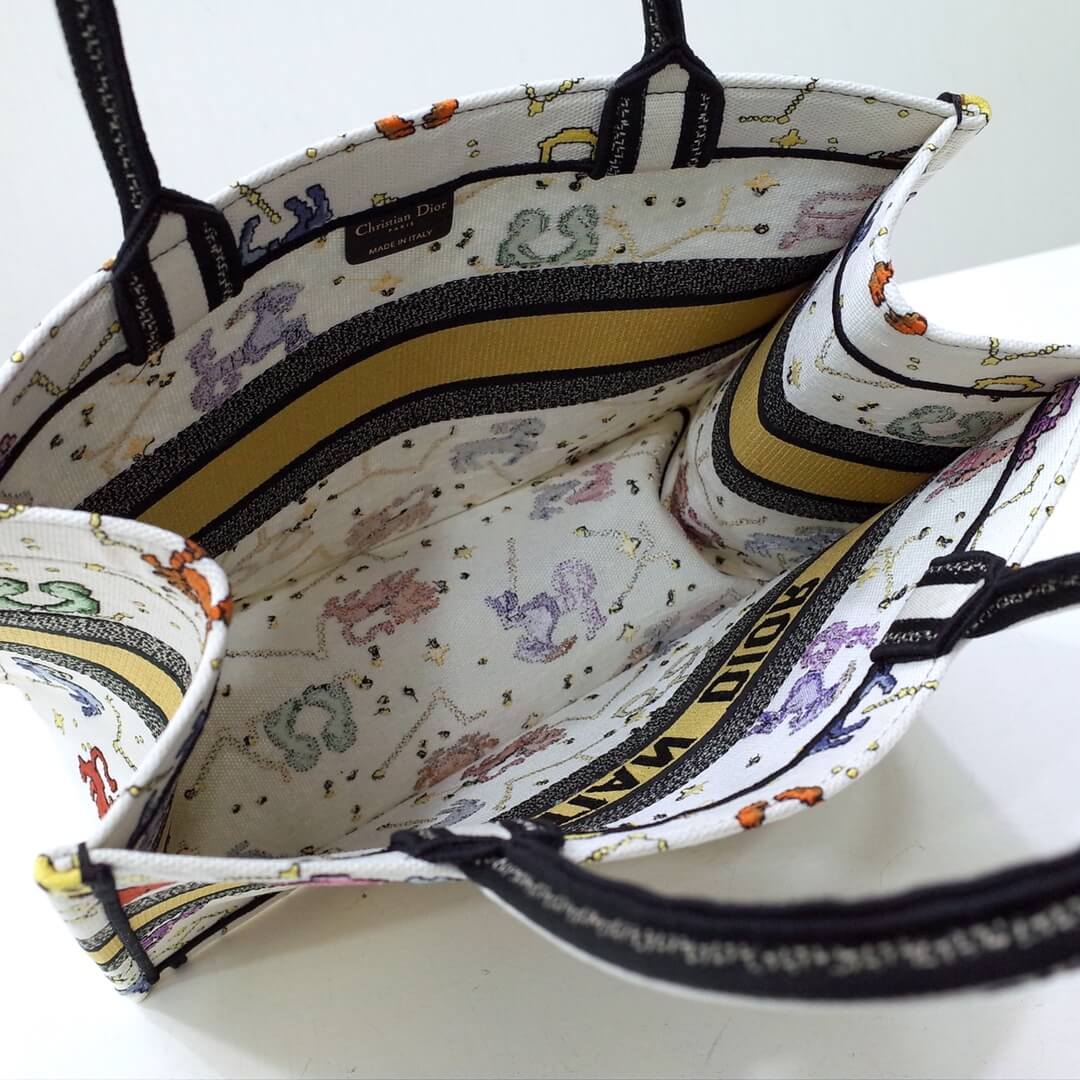 DO1286 Book Tote big size MINI 36.5CM 41.5CM white yellow