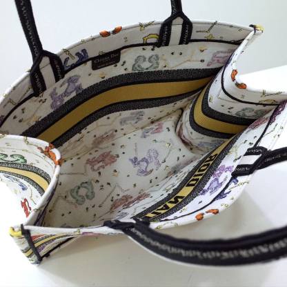 DO1286 Book Tote big size MINI 36.5CM 41.5CM white yellow