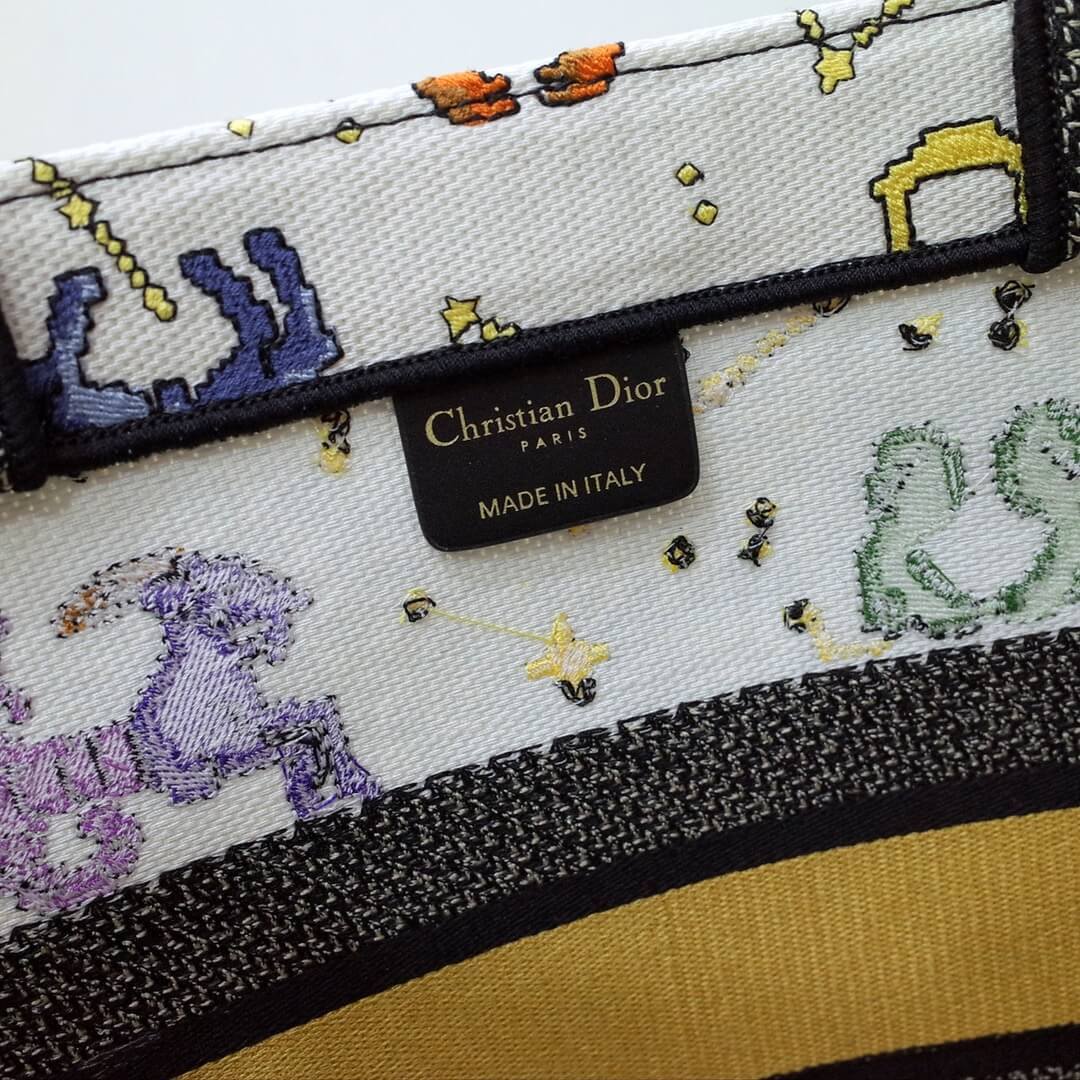 DO1286 Book Tote big size MINI 36.5CM 41.5CM white yellow