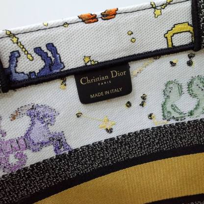 DO1286 Book Tote big size MINI 36.5CM 41.5CM white yellow