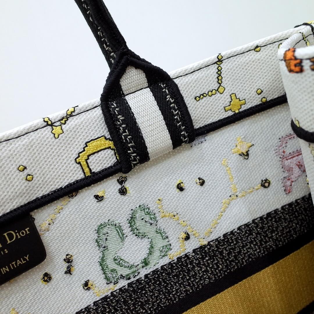 DO1286 Book Tote big size MINI 36.5CM 41.5CM white yellow