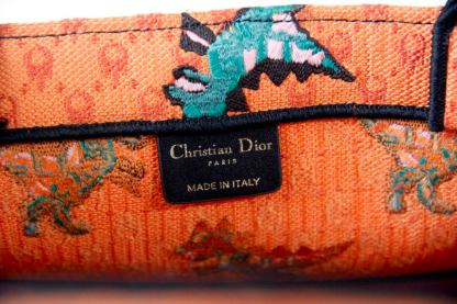 DO1286 Book Tote small size 36.5cm 41.5cm Embroidery orange