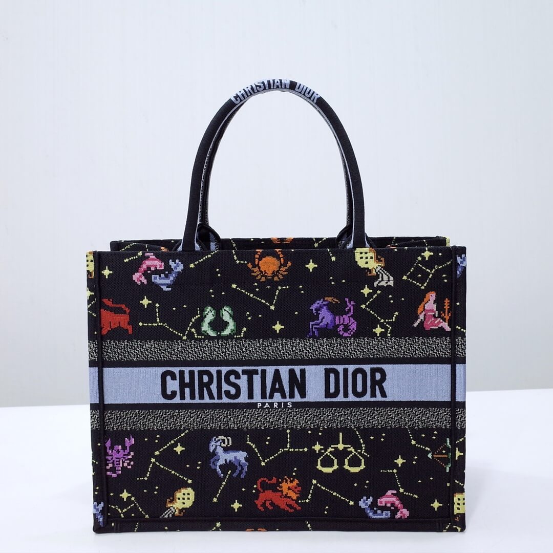 DO1286 Medium Book Tote Constellation black red