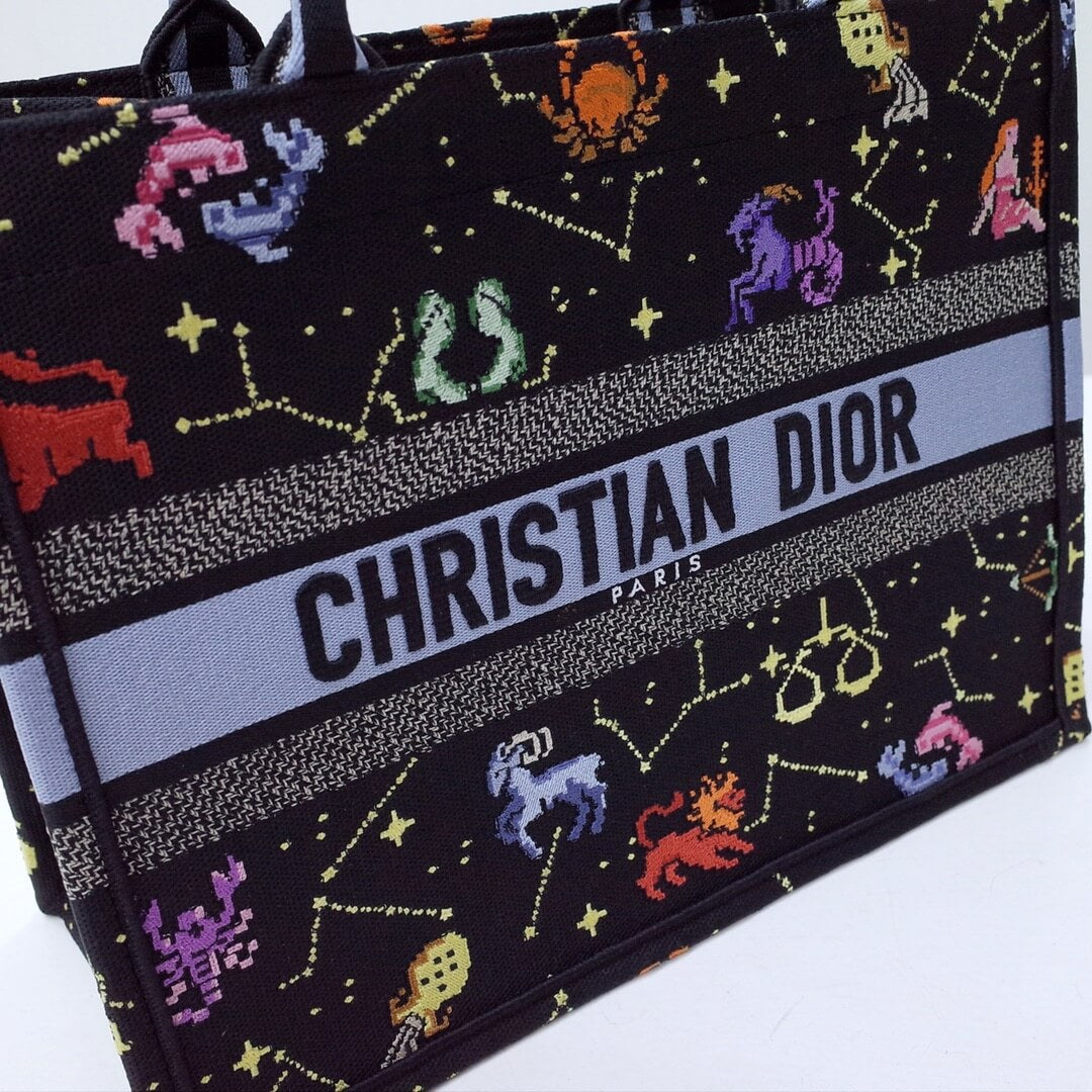 DO1286 Book Tote big size MINI 36.5CM 41.5CM black blue-7