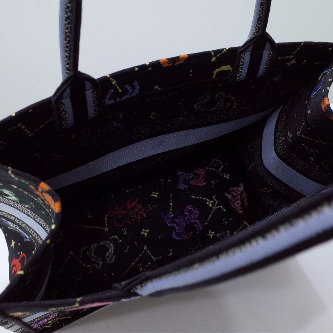 DO1286 Book Tote big size MINI 36.5CM 41.5CM black blue-7