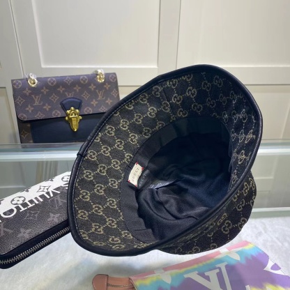 GG GG SUPREME DENIM BUCKET HAT BLACK