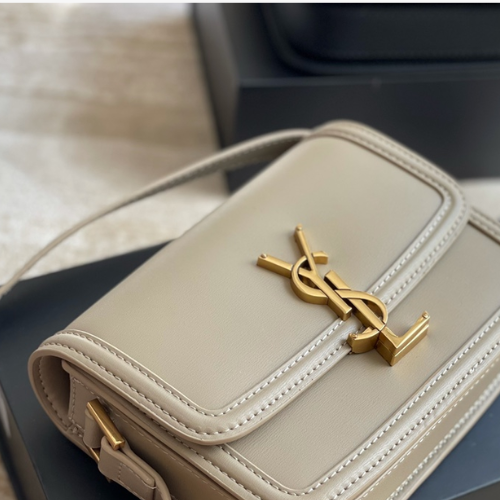 YSL SOLFERINO SMALL SATCHEL IN BOX YSL LEATHER BLANC VINTAGE