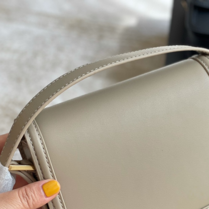 YSL SOLFERINO SMALL SATCHEL IN BOX YSL LEATHER BLANC VINTAGE