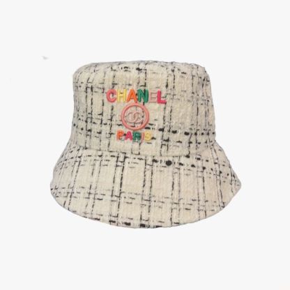 CC FANTASY TWEED MULTICOLOR LOGO BUCKET HAT WHITE