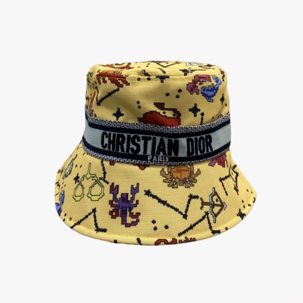 DOR MULTICOLOR IMAGE BUCKET HAT YELLOW