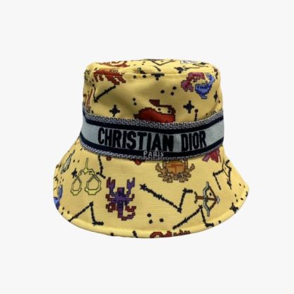 DOR MULTICOLOR IMAGE BUCKET HAT YELLOW