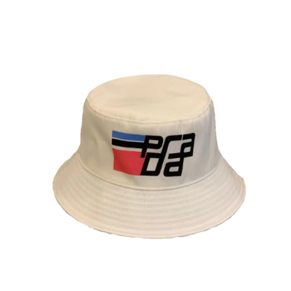 PD MULTICOLOR LOGO BUCKET HAT WHITE