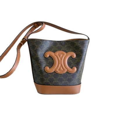 CE CUIR TRIOMPHE CANVAS AND CALFSKIN CE PRINT TAN