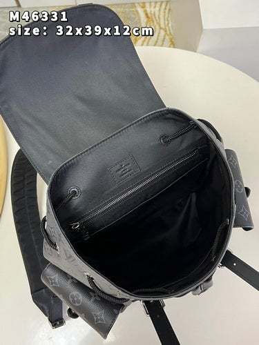 LUV CHRISTOPHER MONOGRAM ECLIPSE REVERSE BLACK AND GREY 45CM M46331