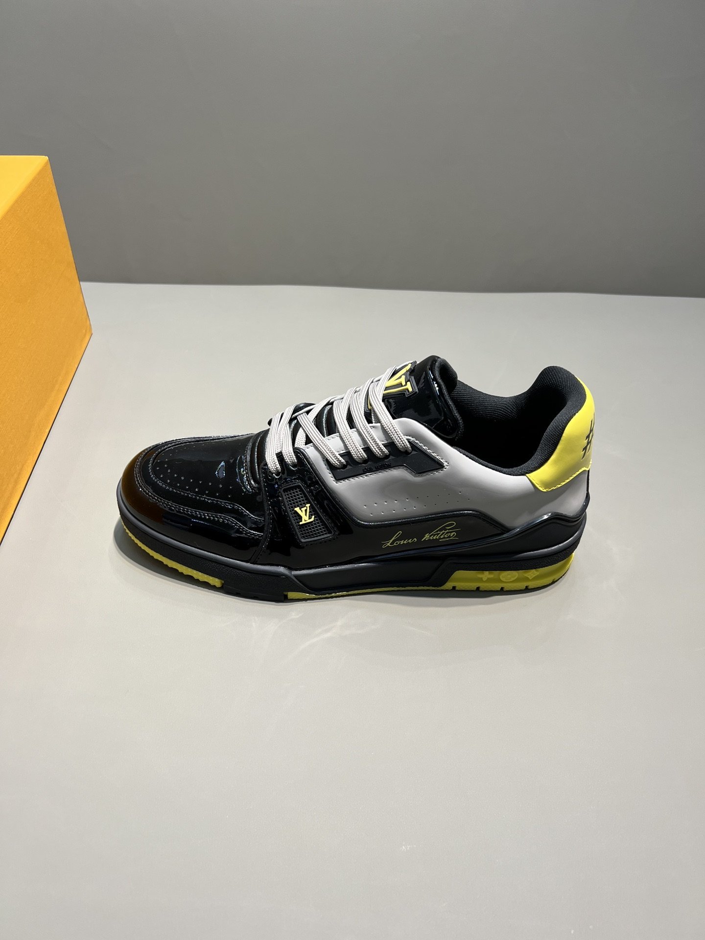 LUV TRAINER SNEAKER PATENT CANVAS BLACK VIRGIL ABLOH