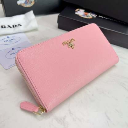 PR LARGE SAFFIANO LEATHER WALLET ALABASTER PINK 19CM 1ML506 QWA F0E18
