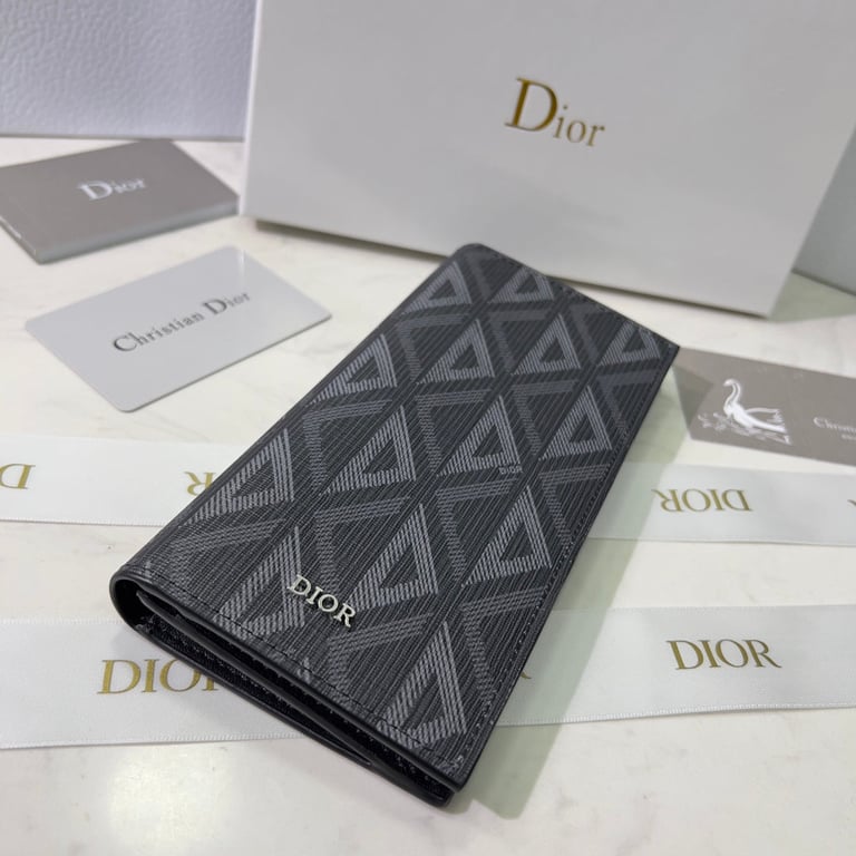 dir VERTICAL LONG WALLET BLACK CD DIAMOND CANVAS 17.5CM 2ESBC002DCO H43E