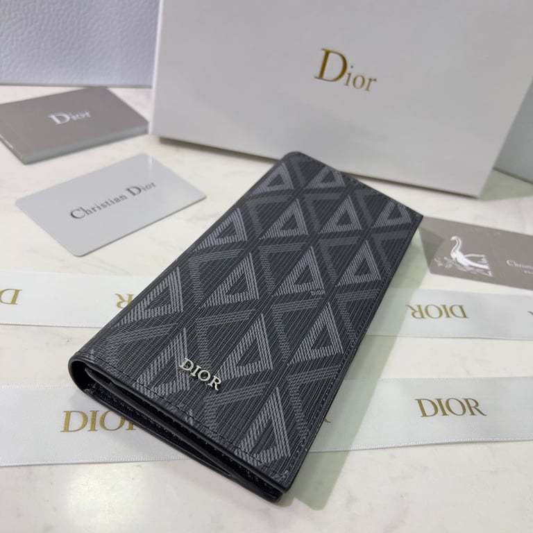 dir VERTICAL LONG WALLET BLACK CD DIAMOND CANVAS 17.5CM 2ESBC002DCO H43E