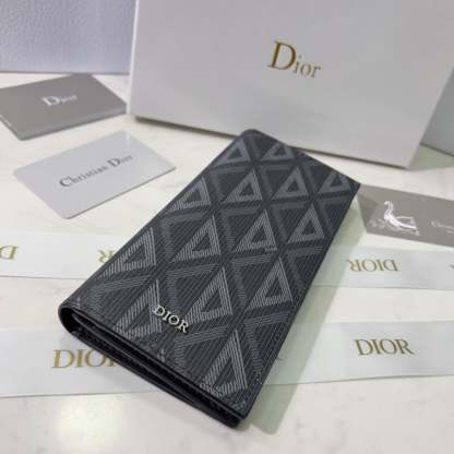 dir VERTICAL LONG WALLET BLACK CD DIAMOND CANVAS 17.5CM 2ESBC002DCO H43E