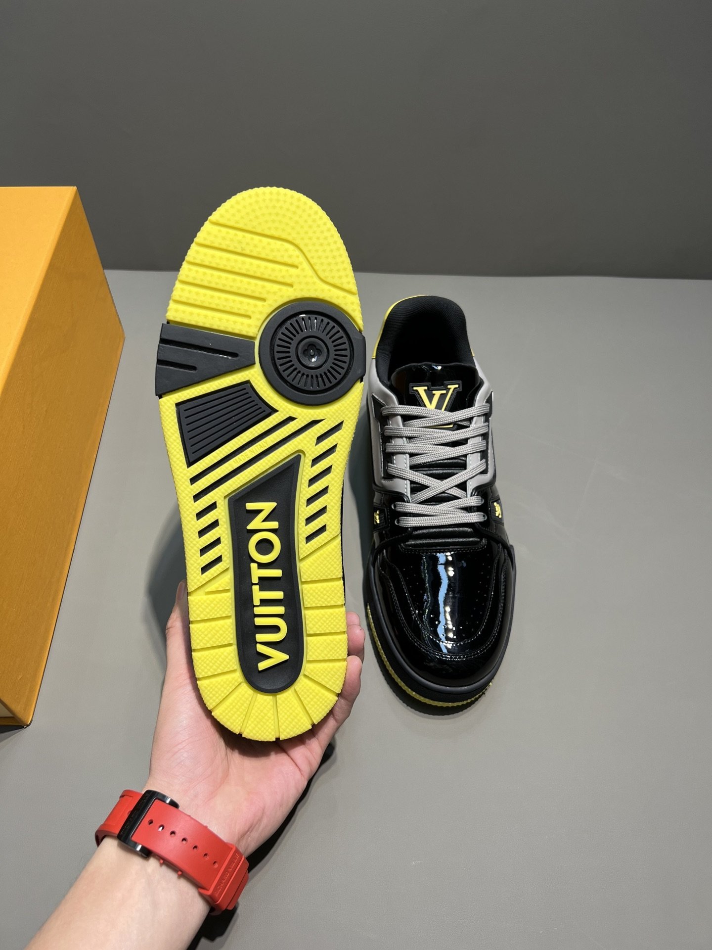 LUV TRAINER SNEAKER PATENT CANVAS BLACK VIRGIL ABLOH