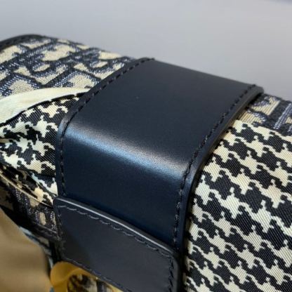 DI 30 Montaigne Box Bag Blue Oblique For Women17.5cm/7in FD Gold Toned Hardware CD