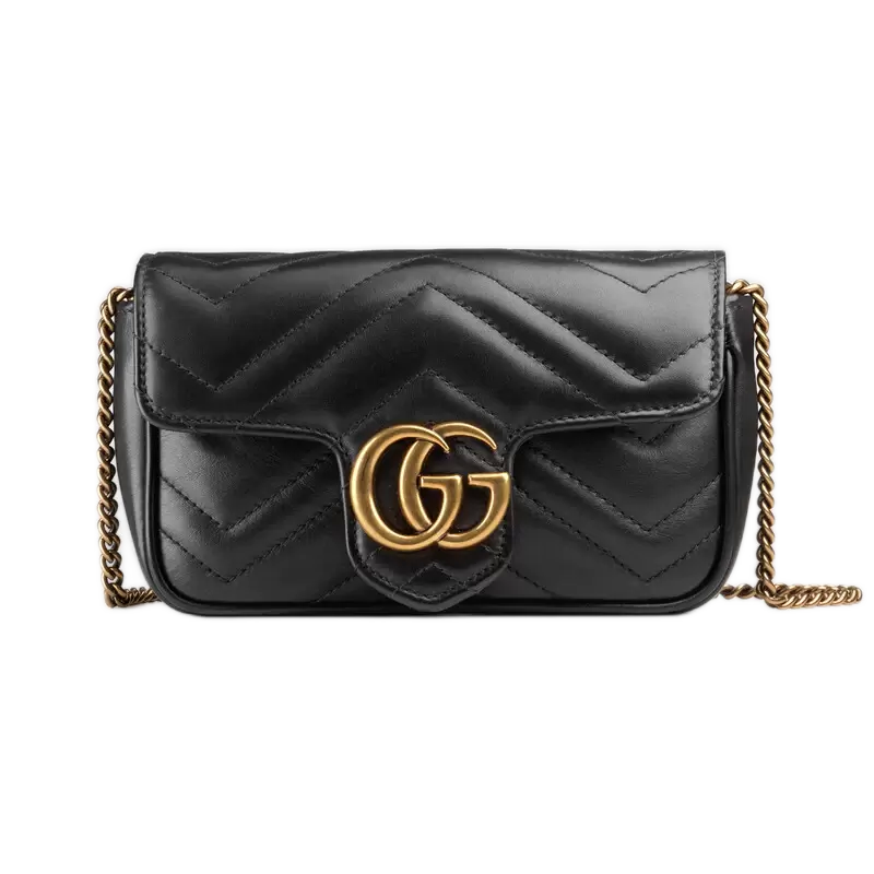 GG MARMONT MATELASSÉ SUPER MINI BAG 16.5CM 476433 DSVRT 1000