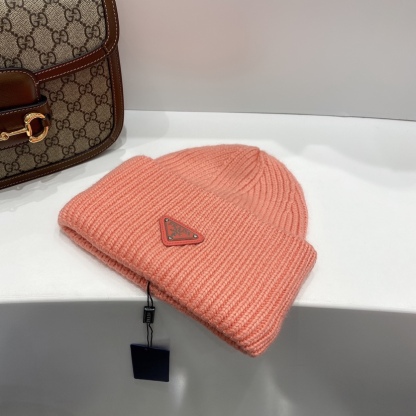 PD WOOL AND CASHMERE BEANIE SLIVER PINK