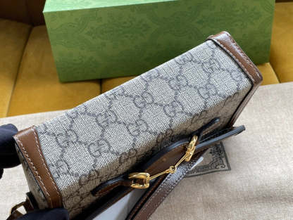 gg Children&#8217;s Horsebit 1955 Mini Bag Beige For Women, Women&#8217;s Bags 7in/18cm gg‎ ‎699296 92TCG 8563