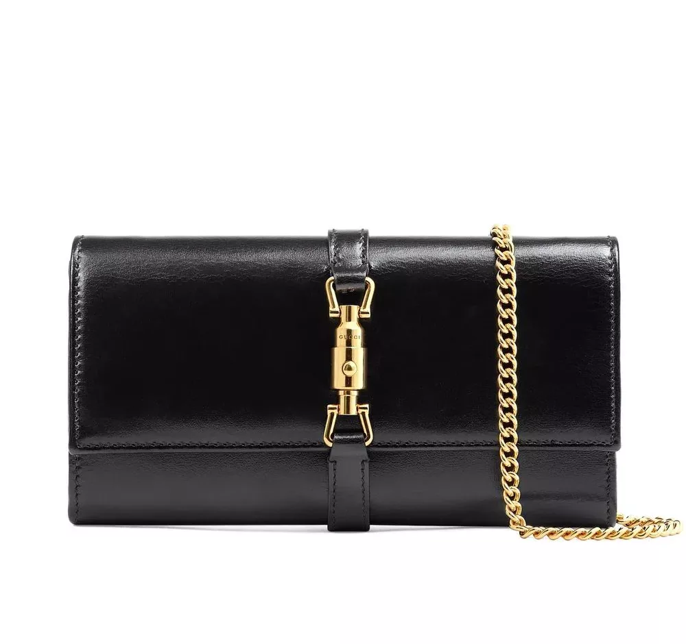 GG JACKIE 1961 CHAIN WALLET 19CM BLACK 52681 14J0G 1000