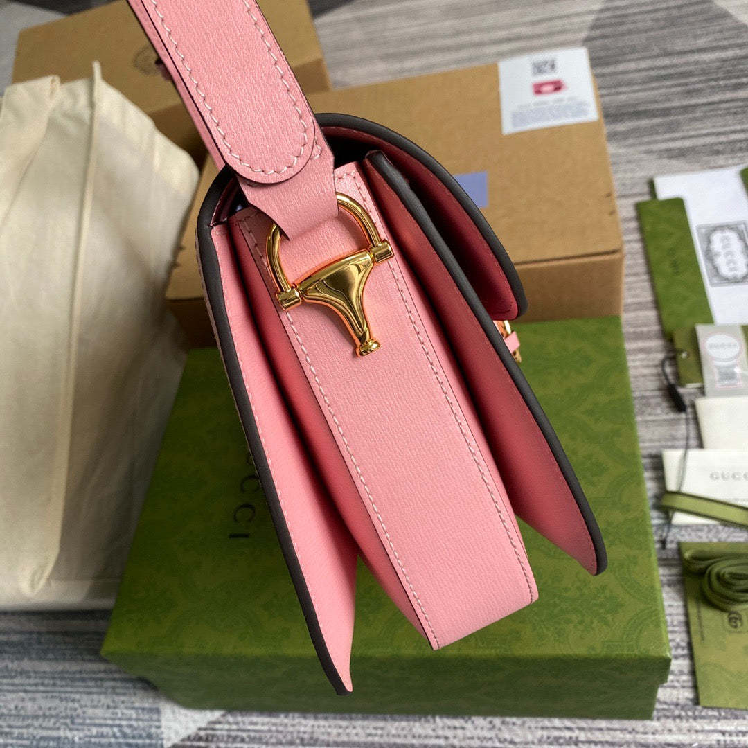 gg Horsebit 1955 Shoulder Bag Red For Women, Women&#8217;s Bags 9.8in/25cm gg 