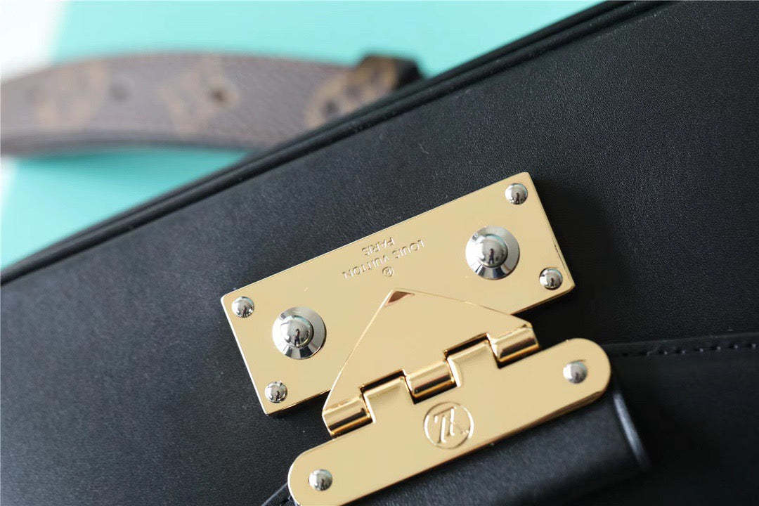 LV Swing Monogram Black For Women,  Shoulder And Crossbody Bags 24cm/9.4in LV M20393