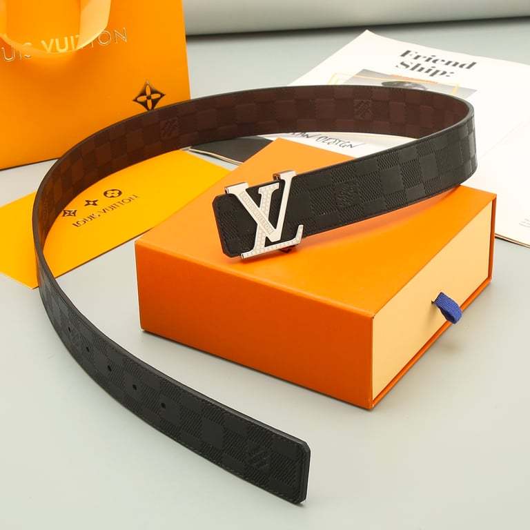 LUV INITIALS 40MM REVERSIBLE BELT SILUVER BUCKLE