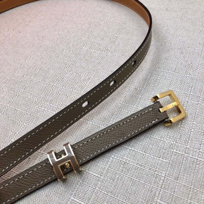 HM LEATHER  BELTS POP H GREY 15MM