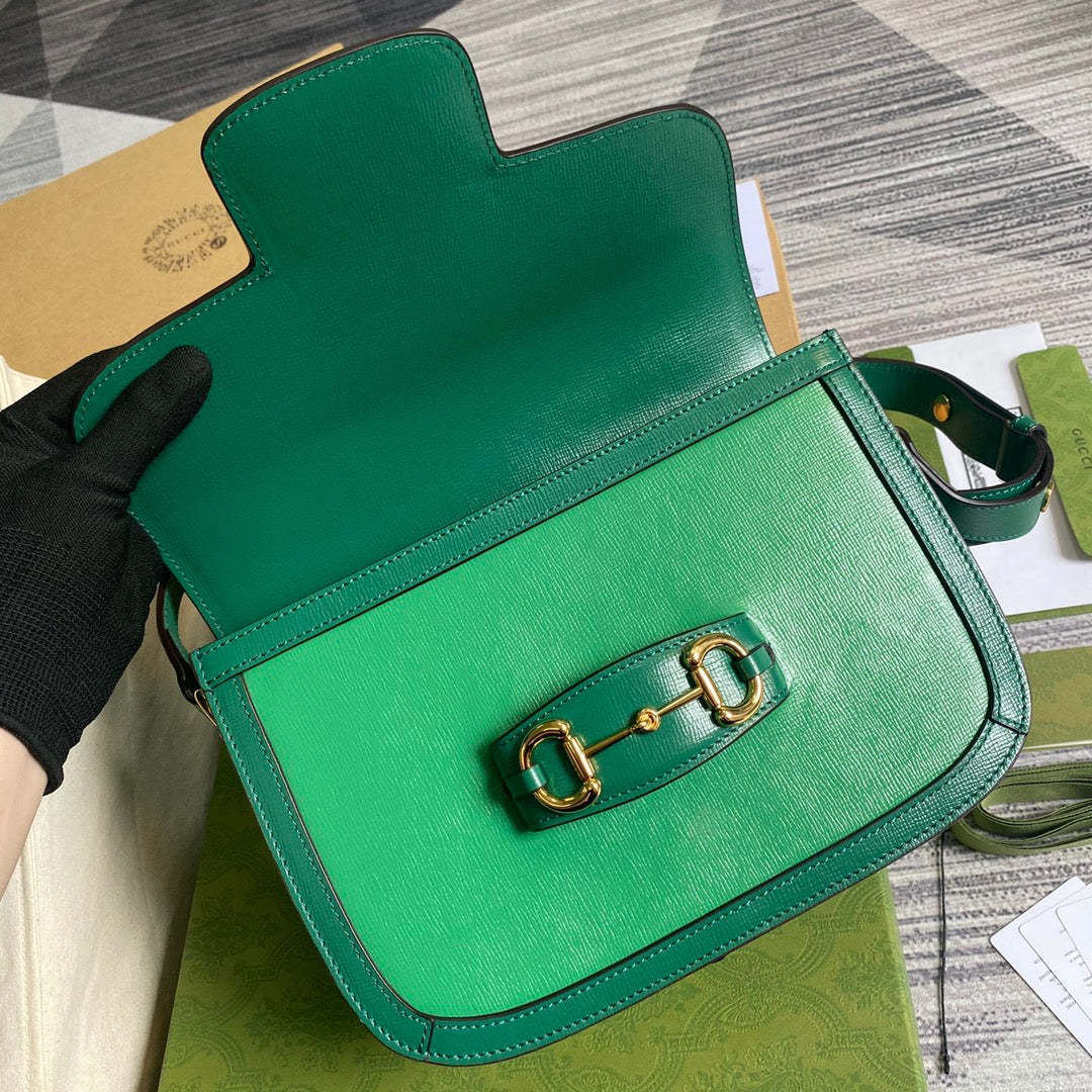 gg Horsebit 1955 Shoulder Bag Green For Women, Women&#8217;s Bags 9.8in/25cm gg