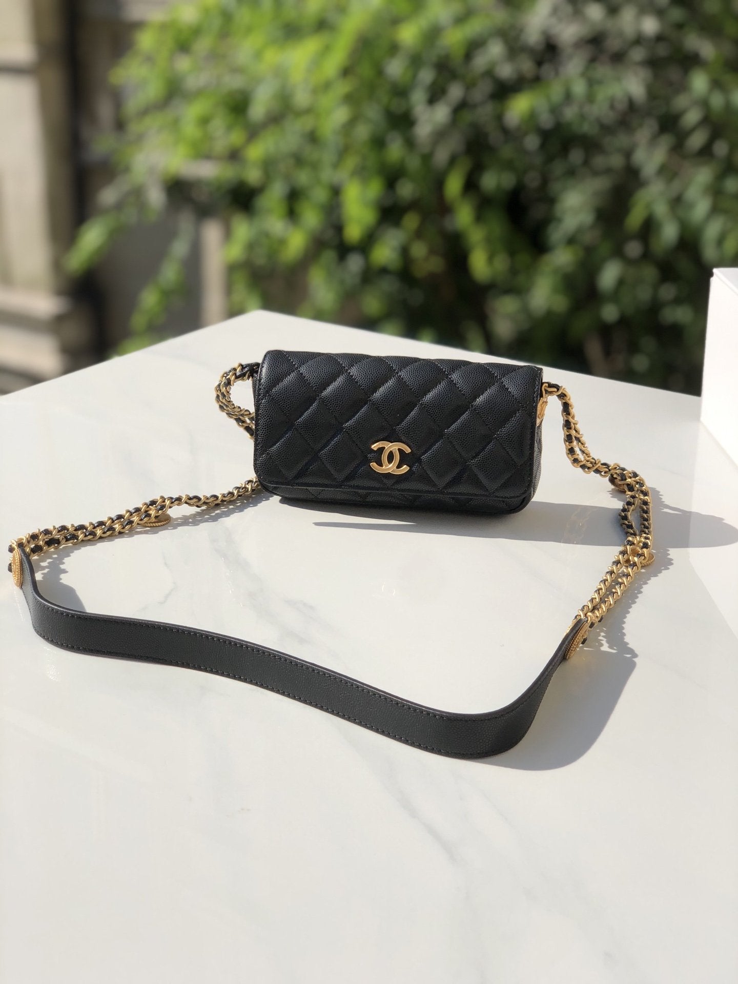 ChanelSmall Flap Bags Gold Hardware Black For Women, Women&#8217;s Handbags, Shoulder Bags 7.5in/19.2cm