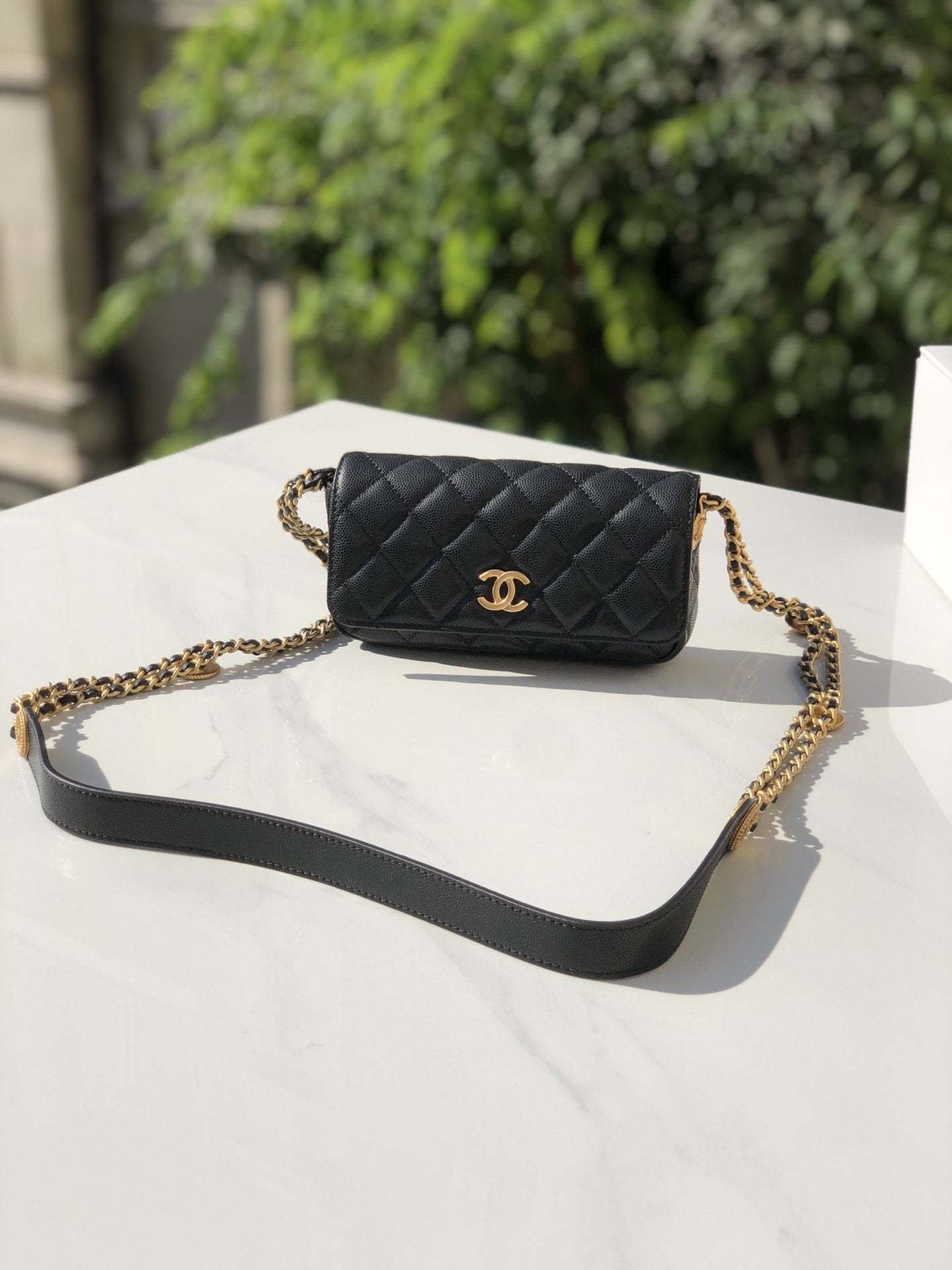 ChanelSmall Flap Bags Gold Hardware Black For Women, Women&#8217;s Handbags, Shoulder Bags 7.5in/19.2cm