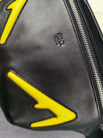 FI Little Monster Belt Bag Black/Yellow For Men, Men’s Bags 7.9in/20cm FF