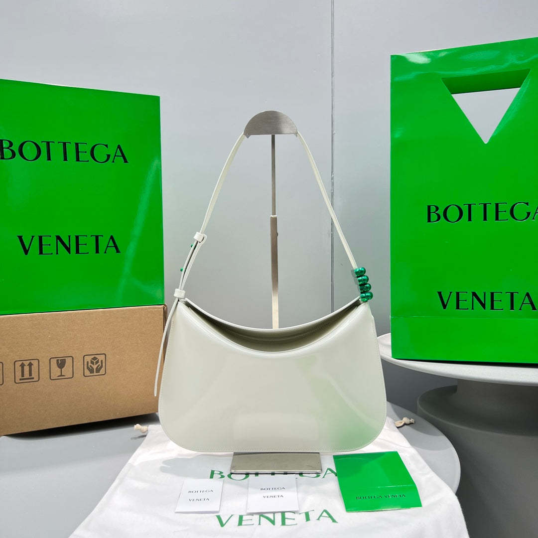 BV Flap Bag White, For Women, Bags 12.4in/31.5cm