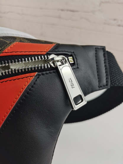 FI Belt Bag Khaki/Orange For Men, Men’s Bags 18.1in/46cm FF 7VA434