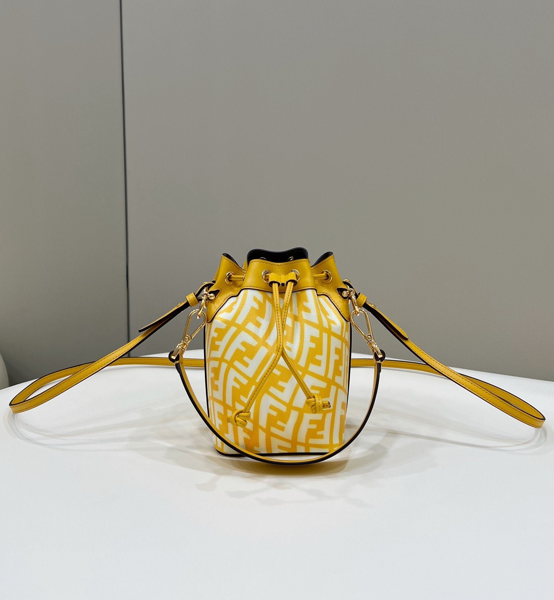 FI Mon Tresor Bag Yellow For Women, Women’s Handbags, Shoulder And Crossbody Bags 7.1in/18cm FF 8BS010