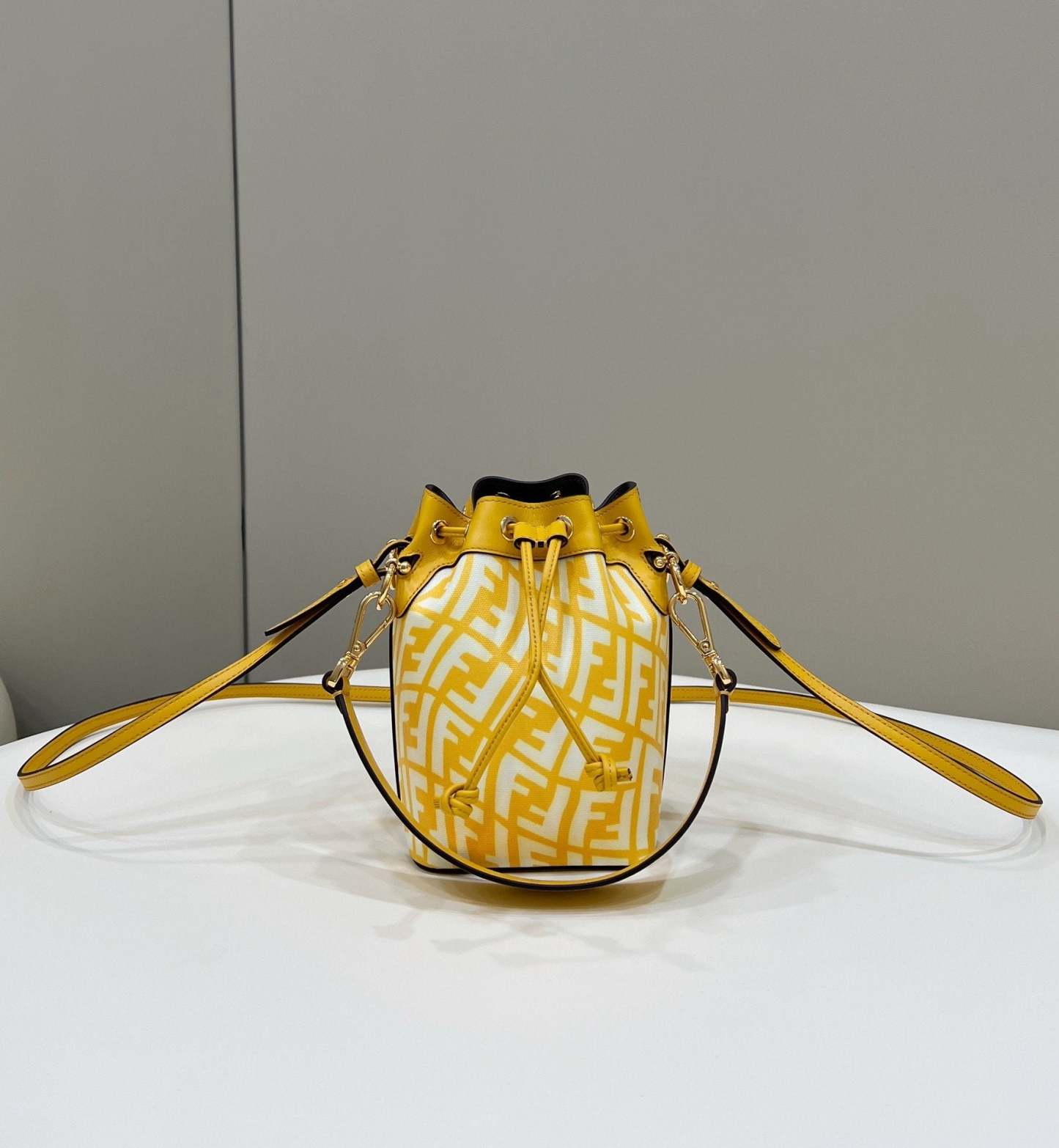 FI Mon Tresor Bag Yellow For Women, Women’s Handbags, Shoulder And Crossbody Bags 7.1in/18cm FF 8BS010