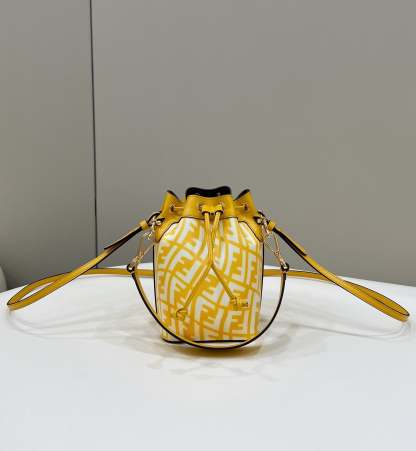 FI Mon Tresor Bag Yellow For Women, Women’s Handbags, Shoulder And Crossbody Bags 7.1in/18cm FF 8BS010