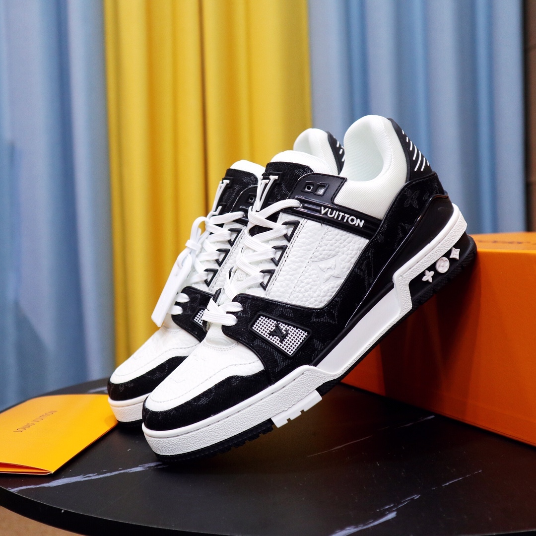 LUV TRAINER SNEAKER MIX OF MATERIALS BLACK/WHITE