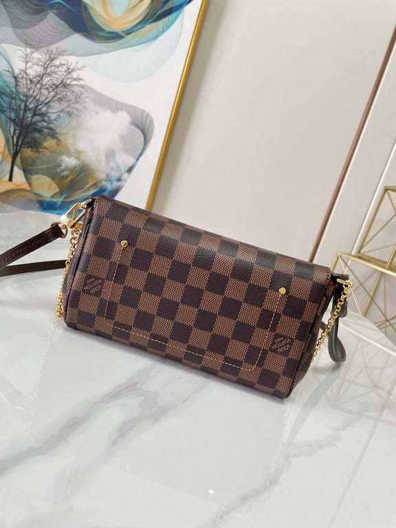 LUV FELICIE POCHETTE DAMIER AZUR 21CM