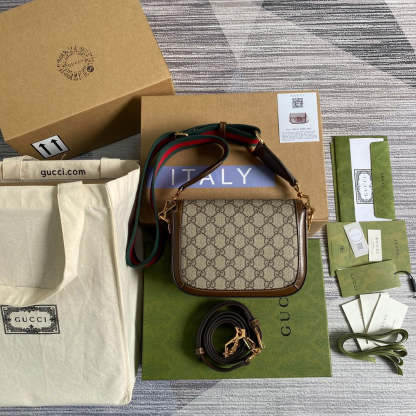 gg Horsebit 1955 gg Mini Bag Beige For Women, Women&#8217;s Bags 8in/21cm gg
